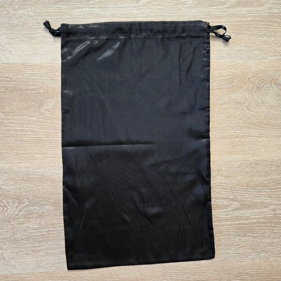 Honey Birdette Large Black Satin Drawstring Dust Bag Travel Storage Pouch NWOT - Picture 10 of 15